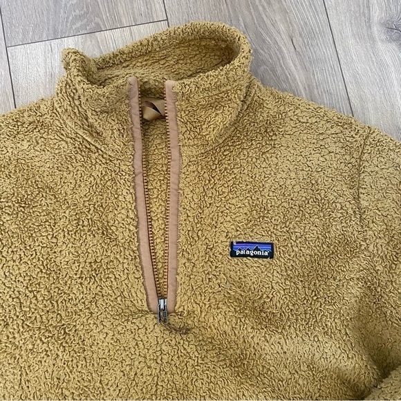 Patagonia Women’s Los Gatos 1/4 Zip Camel Brown Sherpa Pullover Large - Picture 5 of 10